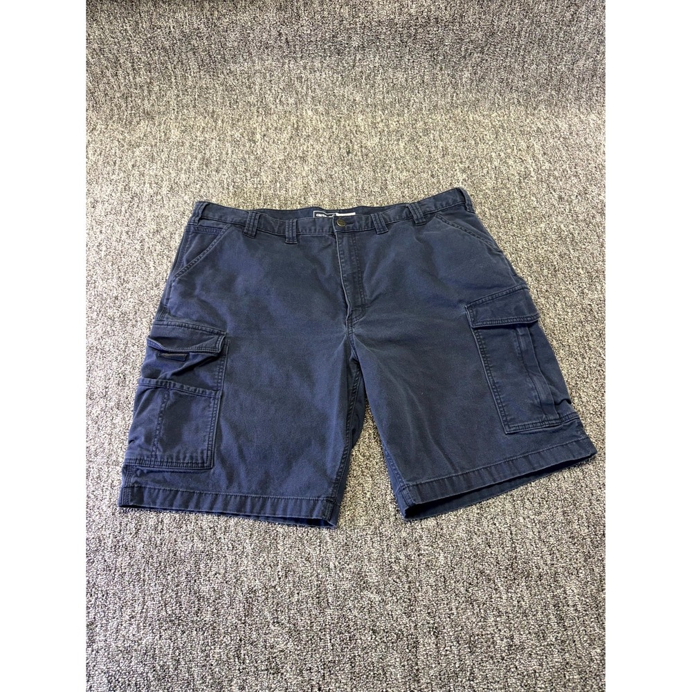 Carhartt Cargo Shorts Mens 44 Blue Cotton Stretch Utility Pockets Relaxed Fit
